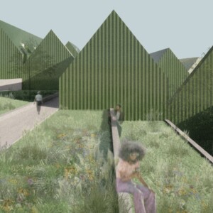 drawing of green housing